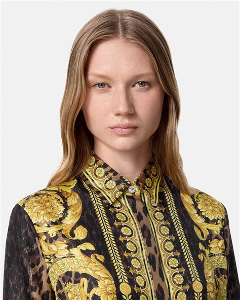 Wild Barocco Silk Shirt Animalier 